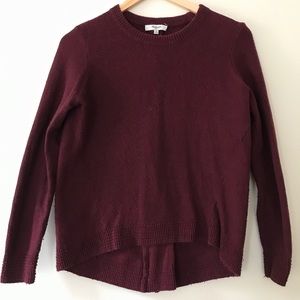 Maroon back zipper sweater madewell